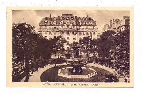 F 75002 PARIS, Hotel Louvois, Square Louvois, 1941