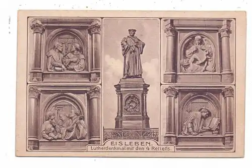 RELIGION - Christentum, LUTHER, Lutherdenkmal 4 Reliefs, Eisleben