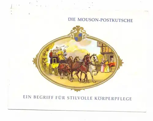 POST - POSTKUTSCHEN, Werbe-Karte Creme Mouson