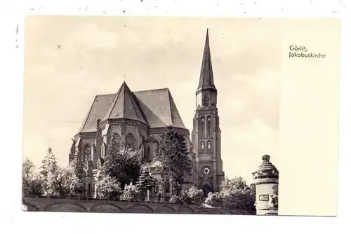 0-8900 GÖRLITZ, Jakobuskirche, Litfaßsäule, 1956