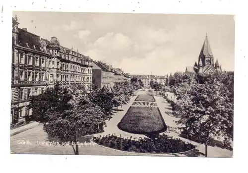 0-8900 GÖRLITZ, Lutherplatz / Lutherkirche, 1956