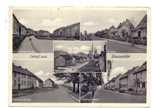 5112 BAESWEILER, Böckler-Strasse, Urweg, Barbara-Strasse, Fidelius-Strasse, Feld-Strasse mit Zeche, 1958