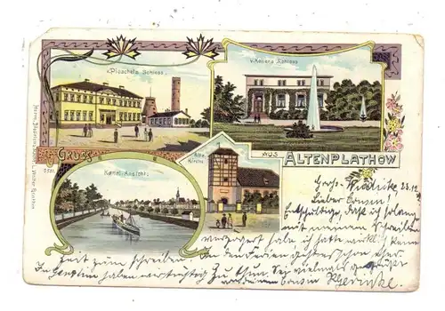 0-3280 GENTHIN - ALTENPLATHOW, Lithographie, 1902, Eckmangel