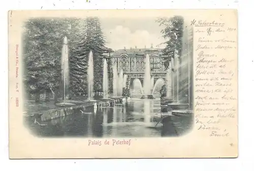 RU 190000 SANKT PETERSBURG, Palais de Peterhof, Relief-Karte - geprägt / embossed