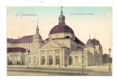 1000 BERLIN - CHARLOTTENBURG, Königliche Hochschule für Musik, 1910