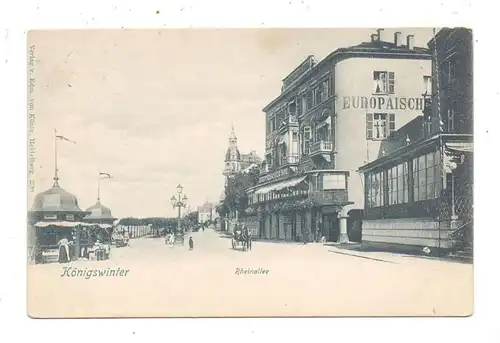 5330 KÖNIGSWINTER, Rheinallee, Hotel Europäischer Hof, Verkaufspavillons, ca. 1900