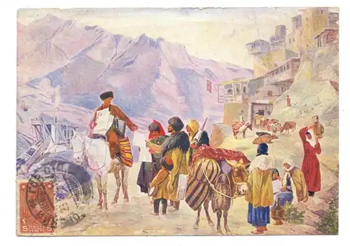 DAGESTAN, Künstler-Karte Przezlavsky, 1933