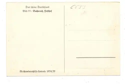 6533 BACHARACH, Posthof, WHW 1934 / 1935