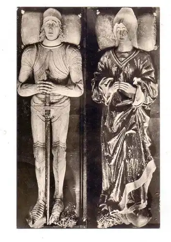 5238 HACHENBURG - MARIENSTATT, Abtei, Grabmal des Grafen Gerhard von Sayn und Gemahlin, 1957