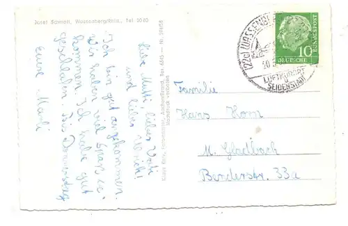 5143 WASSENBERG, Freibad, Kirche, Teich, 1959
