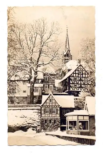 5920 BAD BERLEBURG, Ortspartie im Winter, 1958