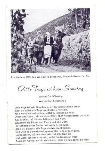 5330 KÖNIGSWINTER - NIEDERDOLLENDORF, Traubenlese 1939, Weingut Brederhof, Wehrmacht Soldaten, Druckstelle