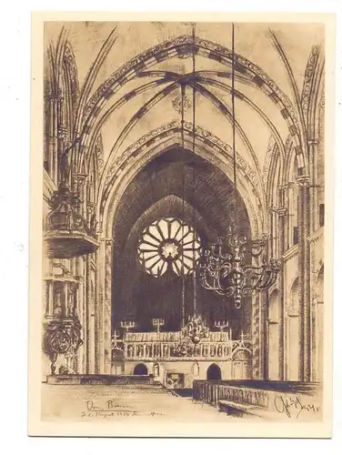 2800 BREMEN, Der Dom zu Bremen, Künstler-Zeichnung Günther Busch