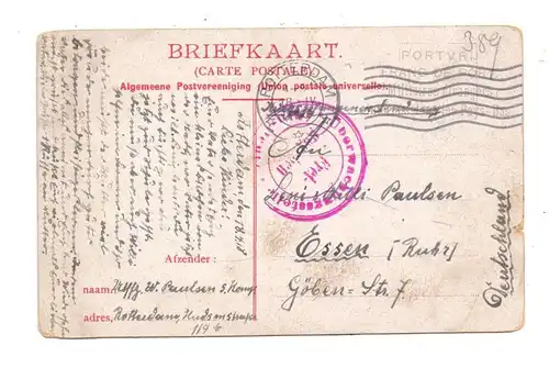 NL - ZUID-HOLLAND - ROTTERDAM, Spuiwater, 1918, deutsche Feldpost, Zensur