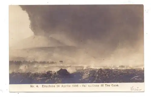 KATASTROPHEN - VULKANAUSBRUCH, Vesuv , Tresace bei Neapel, 1906