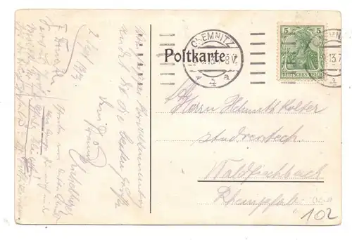 0-9000 CHEMNITZ, Kornblumen-Tag, 2.September 1913