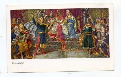 MUSIK - OPER - RICHARD WAGNER, "Tannhäuser", Künstler-Karte, Uvachrom