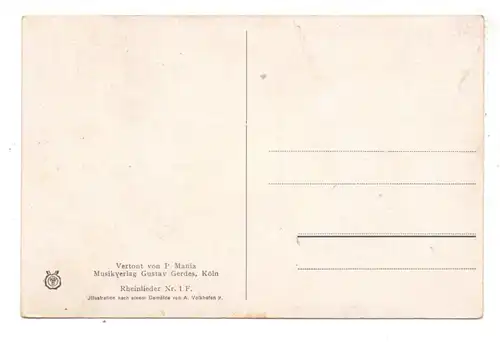 5480 REMAGEN - ROLANDSWERTH, "Im Rolandsbogen", Rheinlied, , Gemälde: Volkhofen