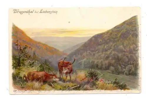 JAGD / Hunting / Jacht / Caccia / Chasse / Caza / Lowiectwo - Lithographie Hirsche, 1902