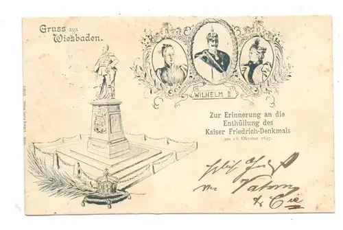6200 WIESBADEN, Enthüllung des Kaiser Friedrich Denkmals, Oktober 1897