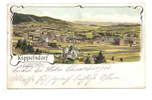 0-6400 SONNEBERG - KÖPPELSHAUSEN, Lithographie 1904, Druckstellen