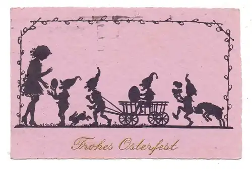 ZWERGE / Gnoms / Dwarfs / Dwergen / Nani / Nanos / Enanos - Zwerge mit Ostergeschenken & Ziege, Schattenbild, 1930