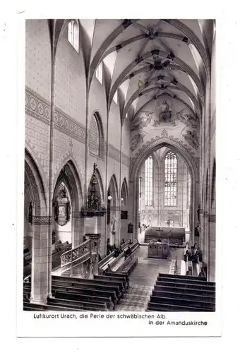 7432 BAD URACH, Amanduskirche, Innenansicht, 1954