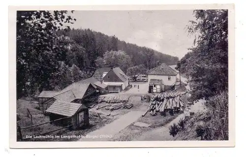 0-6522 BÜRGEL, Langenthal, Lochmühle, Holzverarbeitung, 1955