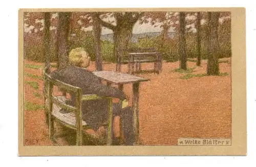 KÜNSTLER - ARTIST - PAUL HEY - Lithographie, "Welke Blätter", Verlag Köhler