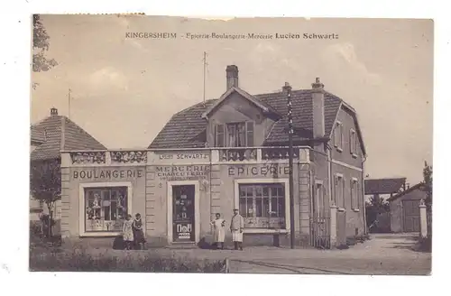 F 68260 KINGERSHEIM, Epicerie-Boulangerie-Mercerie Lucien Schwartz, 1936