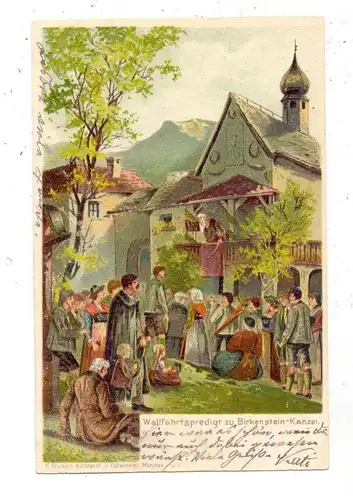 8165 FISCHBACHAU, Wallfahrtspredigt zu Birkenstein-Kanzel, 1900