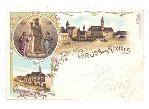 8216 ALTÖTTING, Lithographie 1898