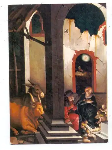 KRIPPE / Crip / Culla, Künstler-Karte Baldung, Geburt Christi, Alte Pinakothek München