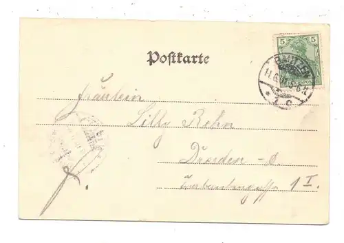 BOWLING / KEGELN, Sächsischer Keglerbund, Gruß vom Sächsischen Bundeskegeln, 1901