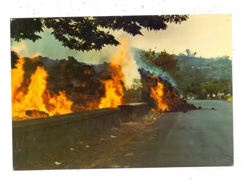 KATASTROPHEN - VULKANAUSBRUCH - ETNA / ÄTNA, Lava front on the sea, Snow Road
