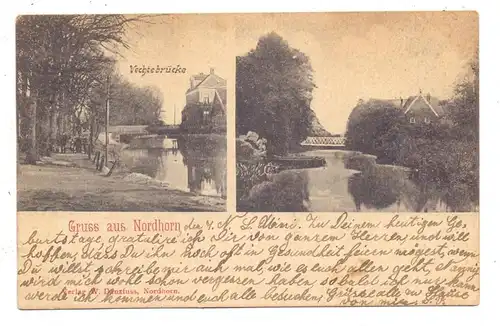 4460 NORDHORN, Gruss aus..., 1901, Vechtebrücke