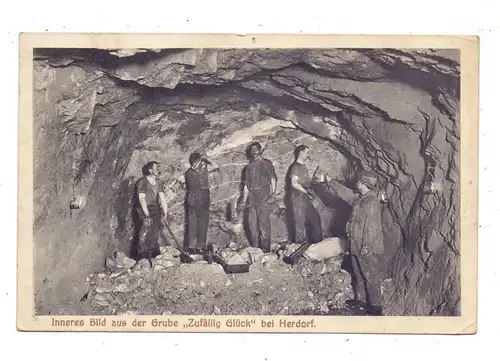5243 HERDORF Sieg, Bergbau, Inneres Bild aus der Grube "Zufällig Glück", 1911