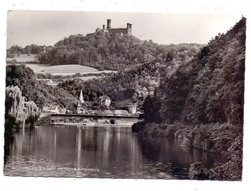 6252 DIEZ - BALDUINSTEIN, Ortsansicht mit Schloß Schaumburg, Landpost-Stempel "Charlottenberg über Diez"