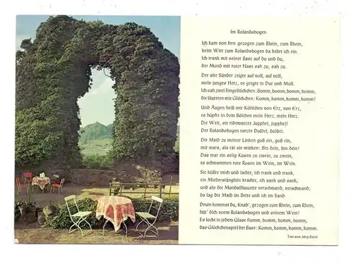 5480 REMAGEN - ROLANDSWERTH, Rolandsbogen, Restaurant "Zum Rolandsbogen"