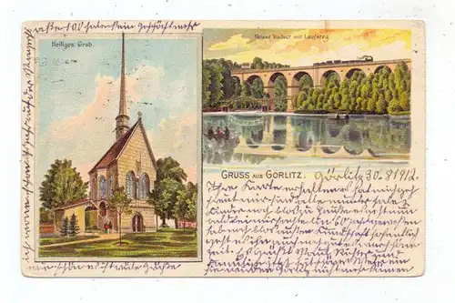0-8900 GÖRLITZ, Lithographie, Heiliges Grab, Neisse Viaduct