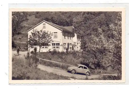 5402 TREIS-KARDEN, Gasthof Pension Jürges im Lützbachtal, 1957, VW Käfer