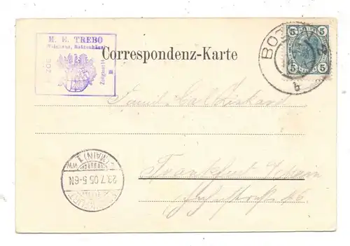 I 39100 BOZEN, Grüsse aus dem Batzenhäusl, Künstler- und Dichter-Erker, 1905