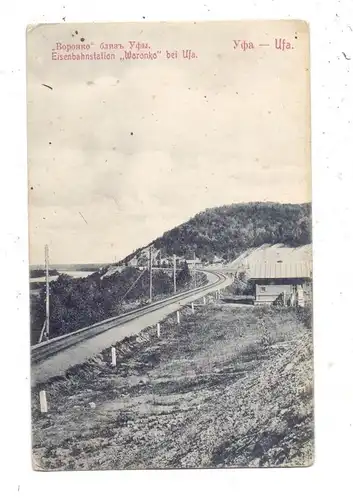 RU 450000 UFA, Eisenbahnstation Woronko, La Gare, 1914