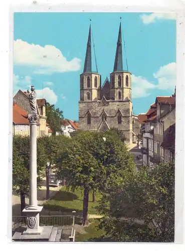 3408 DUDERSTADT, Eichsfeld, St. Cyriakuskirche und Mariensäule