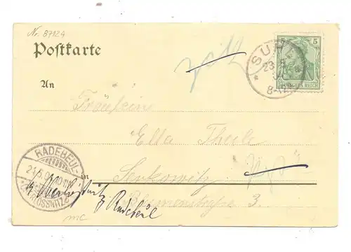 0-6300 SUHL - VESSER, Lithographie, Gasthof zum Deutschen Kaiser, Franz Eck