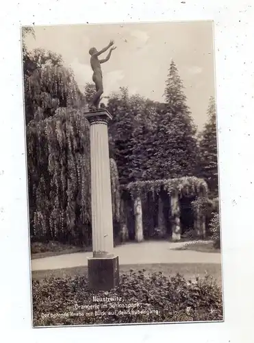 0-2080 NEUSTRELITZ, Orangerie im Schloßpark, Der betende Knabe, 1939