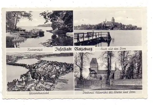 2418 RATZEBURG, Mehrbild-AK, Landpost-Stempel "Buchholz über Ratzeburg", 1960