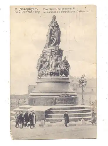 RU 190000 SANKT PETERSBURG, Denkmal Katharina der Grossen, 1907, kl. Eckmangel