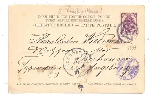 RU 190000 SANKT PETERSBURG, Gostinny Dvor, 1899, Petersburger Nummernstempel nr.6