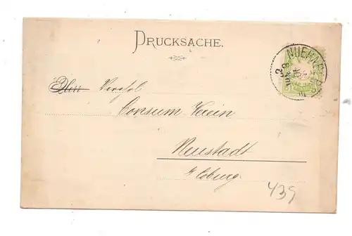 8500 NÜRNBERG, Buttersiederei Gebrüder Dessauer, 1887, frühe Karte, gute Erhaltung